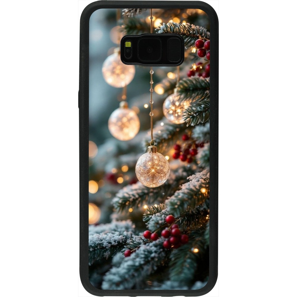 Samsung Galaxy S8+ Case Hülle - Silikon schwarz Christmas 25 Xmas Decorated Tree