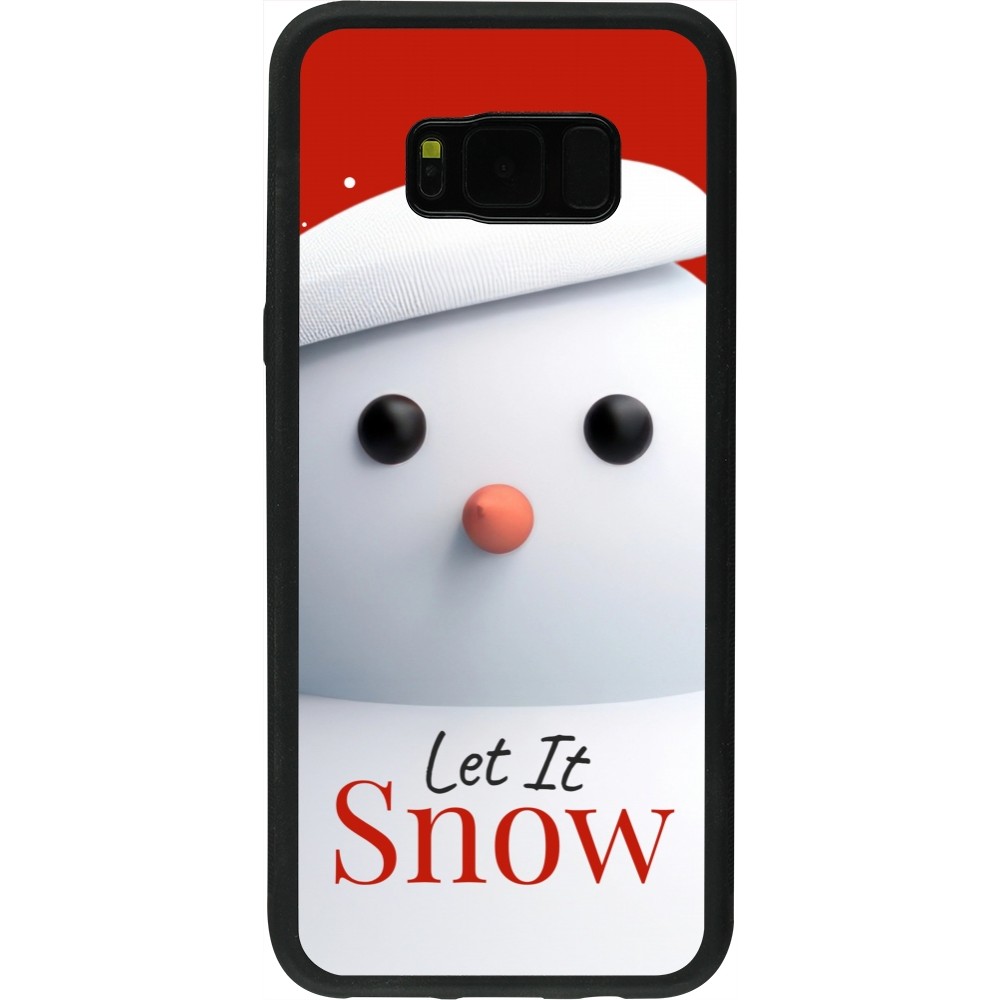 Samsung Galaxy S8+ Case Hülle - Silikon schwarz Christmas 25 Xmas Snowman
