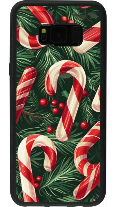 Samsung Galaxy S8+ Case Hülle - Silikon schwarz Christmas 25 Xmas Stick