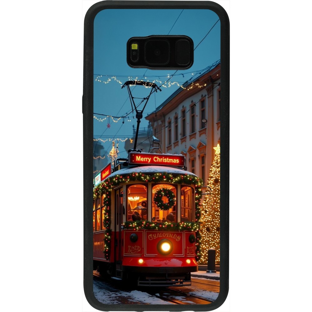 Samsung Galaxy S8+ Case Hülle - Silikon schwarz Christmas 25 Xmas Train