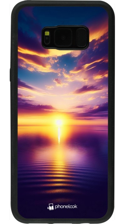 Samsung Galaxy S8+ Case Hülle - Silikon schwarz Sonnenuntergang gelb violett Samsung Galaxy S8+ Case Hülle - Silikon schwarz Sonnenuntergang gelb violett