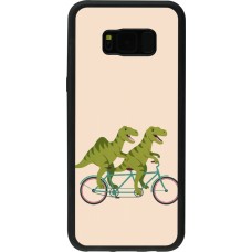 Coque Samsung Galaxy S8+ - Silicone rigide noir Dinosaurs on bikes 2026
