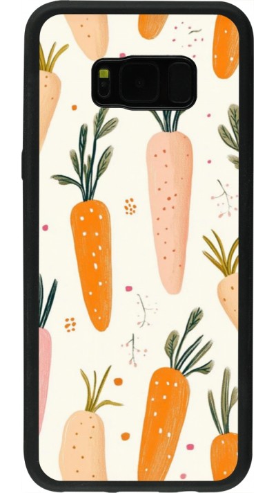 Coque Samsung Galaxy S8+ - Silicone rigide noir Easter 2026 Illustration carrots