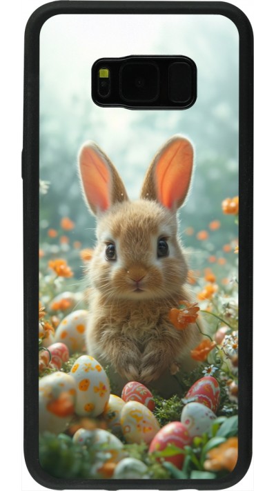 Coque Samsung Galaxy S8+ - Silicone rigide noir Easter 2026 Rabbit in the garden