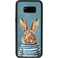 Coque Samsung Galaxy S8+ - Silicone rigide noir Easter 2026 Rabbit navy