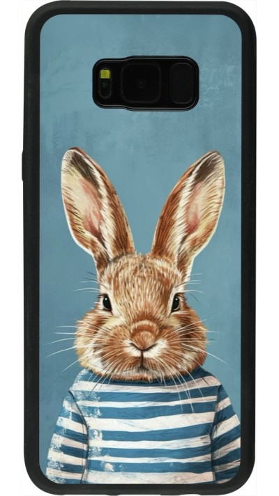 Coque Samsung Galaxy S8+ - Silicone rigide noir Easter 2026 Rabbit navy