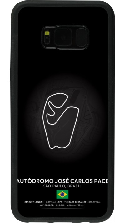 Coque Samsung Galaxy S8+ - Silicone rigide noir F1 Track 2025 Brazil