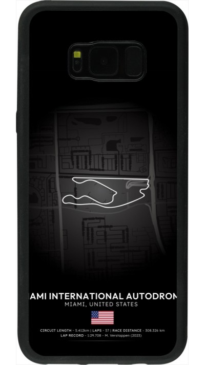 Coque Samsung Galaxy S8+ - Silicone rigide noir F1 Track 2025 Miami