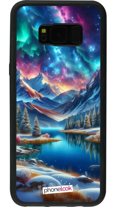 Coque Samsung Galaxy S8+ - Silicone rigide noir Fantasy Mountain Lake Sky Stars