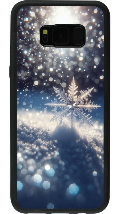 Samsung Galaxy S8+ Case Hülle - Silikon schwarz Schneeflocke Solar Glanz Samsung Galaxy S8+ Case Hülle - Silikon schwarz Schneeflocke Solar Glanz