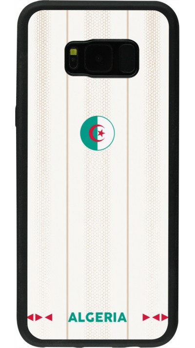 Coque Samsung Galaxy S8+ - Silicone rigide noir Maillot de football Algérie 2026 personnalisable