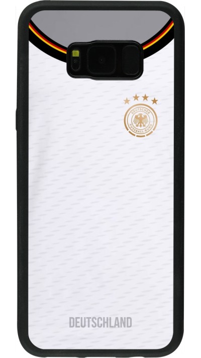 Coque Samsung Galaxy S8+ - Silicone rigide noir Maillot de football Allemagne 2022 personnalisable