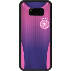 Coque Samsung Galaxy S8+ - Silicone rigide noir Maillot de football Allemagne Extérieur personnalisable