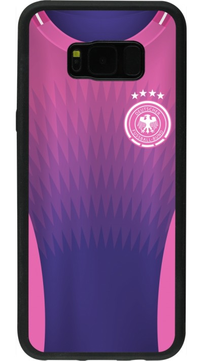 Coque Samsung Galaxy S8+ - Silicone rigide noir Maillot de football Allemagne Extérieur personnalisable
