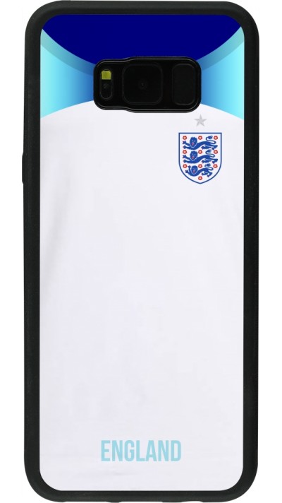 Coque Samsung Galaxy S8+ - Silicone rigide noir Maillot de football Angleterre 2022 personnalisable