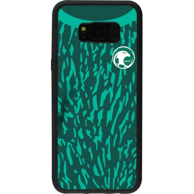 Coque Samsung Galaxy S8+ - Silicone rigide noir Maillot de football Arabie saoudite 2022 personnalisable