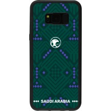 Coque Samsung Galaxy S8+ - Silicone rigide noir Maillot de football Arabie saoudite 2026 personnalisable