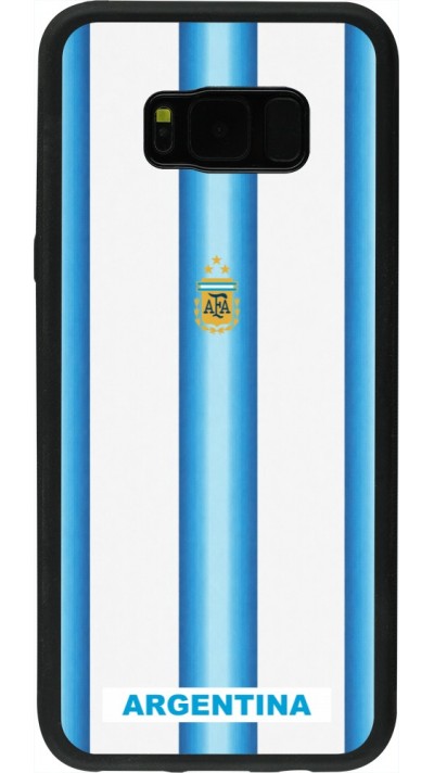 Coque Samsung Galaxy S8+ - Silicone rigide noir Maillot de football Argentine 2026 personnalisable