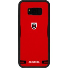 Coque Samsung Galaxy S8+ - Silicone rigide noir Maillot de football Autriche 2026 personnalisable