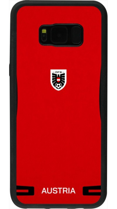Coque Samsung Galaxy S8+ - Silicone rigide noir Maillot de football Autriche 2026 personnalisable
