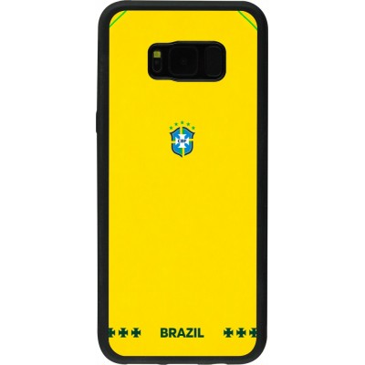 Samsung Galaxy S8+ Case Hülle - Silikon schwarz Brasilien 2026 personalisierbares Fussballtrikot