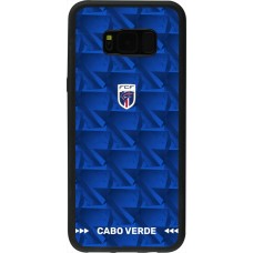 Coque Samsung Galaxy S8+ - Silicone rigide noir Maillot de football Cap-Vert 2026 personnalisable