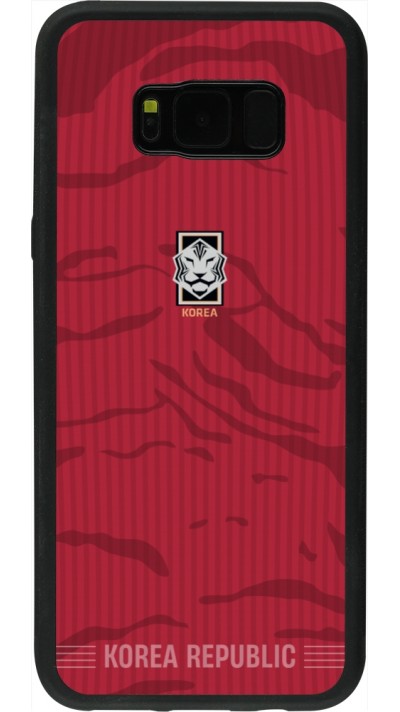 Coque Samsung Galaxy S8+ - Silicone rigide noir Maillot de football Corée du Sud 2026 personnalisable