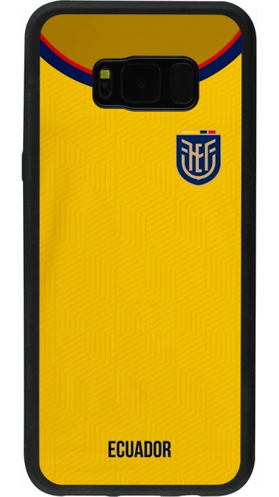 Coque Samsung Galaxy S8+ - Silicone rigide noir Maillot de football Equateur 2022