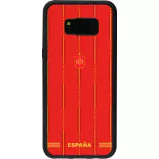 Coque Samsung Galaxy S8+ - Silicone rigide noir Maillot de football Espagne 2026 personnalisable