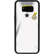 Coque Samsung Galaxy S8+ - Silicone rigide noir Maillot de football Ghana 2022 personnalisable