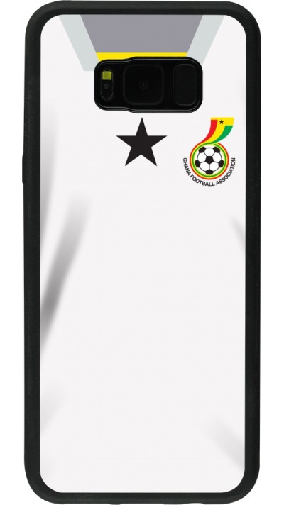 Coque Samsung Galaxy S8+ - Silicone rigide noir Maillot de football Ghana 2022 personnalisable