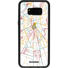 Coque Samsung Galaxy S8+ - Silicone rigide noir Maillot de football Ghana 2026 personnalisable
