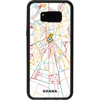 Coque Samsung Galaxy S8+ - Silicone rigide noir Maillot de football Ghana 2026 personnalisable