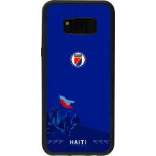Coque Samsung Galaxy S8+ - Silicone rigide noir Maillot de football Haiti 2026 personnalisable