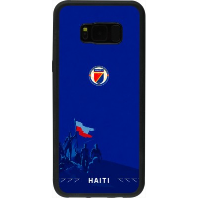 Coque Samsung Galaxy S8+ - Silicone rigide noir Maillot de football Haiti 2026 personnalisable