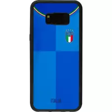 Coque Samsung Galaxy S8+ - Silicone rigide noir Maillot de football Italie 2022 personnalisable