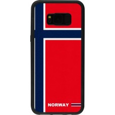 Coque Samsung Galaxy S8+ - Silicone rigide noir Maillot de football Norvège 2026 personnalisable