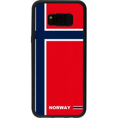 Coque Samsung Galaxy S8+ - Silicone rigide noir Maillot de football Norvège 2026 personnalisable