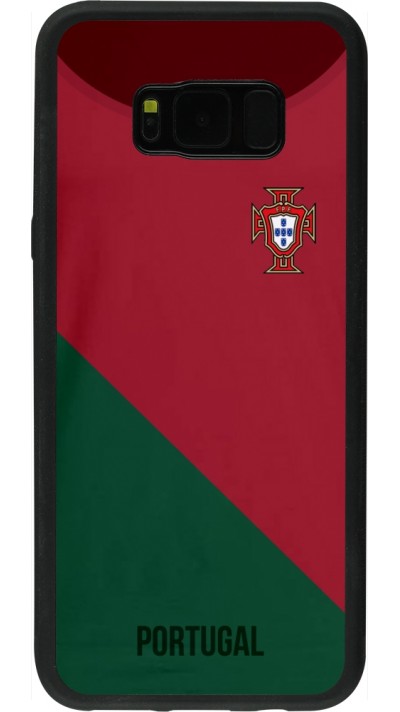 Coque Samsung Galaxy S8+ - Silicone rigide noir Maillot de football Portugal 2022