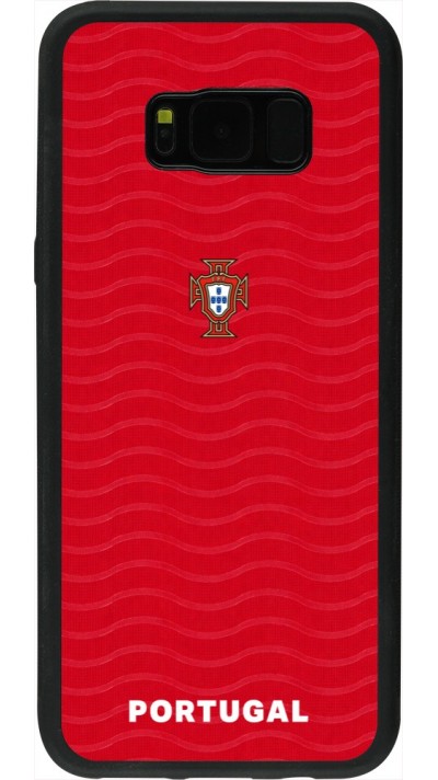 Coque Samsung Galaxy S8+ - Silicone rigide noir Maillot de football Portugal 2026 personnalisable