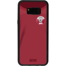 Samsung Galaxy S8+ Case Hülle - Silikon schwarz Katar 2022 personalisierbares Fussballtrikot