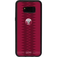 Coque Samsung Galaxy S8+ - Silicone rigide noir Maillot de football Qatar 2026 personnalisable