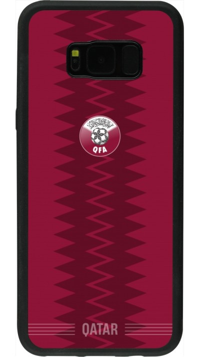 Coque Samsung Galaxy S8+ - Silicone rigide noir Maillot de football Qatar 2026 personnalisable