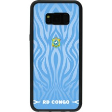 Coque Samsung Galaxy S8+ - Silicone rigide noir Maillot de football RD Congo 2026 personnalisable