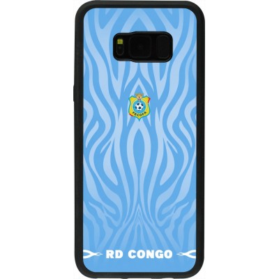 Coque Samsung Galaxy S8+ - Silicone rigide noir Maillot de football RD Congo 2026 personnalisable
