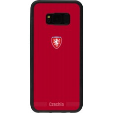 Coque Samsung Galaxy S8+ - Silicone rigide noir Maillot de football Répuplique Tchèque 2026 personnalisable