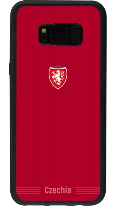 Coque Samsung Galaxy S8+ - Silicone rigide noir Maillot de football Répuplique Tchèque 2026 personnalisable