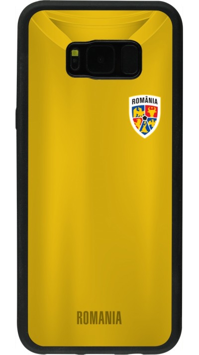Coque Samsung Galaxy S8+ - Silicone rigide noir Maillot de football Roumanie