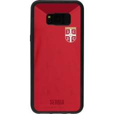 Samsung Galaxy S8+ Case Hülle - Silikon schwarz Serbien 2022 personalisierbares Fussballtrikot