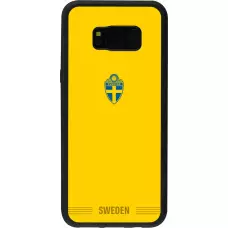 Coque Samsung Galaxy S8+ - Silicone rigide noir Maillot de football Suède 2026 personnalisable